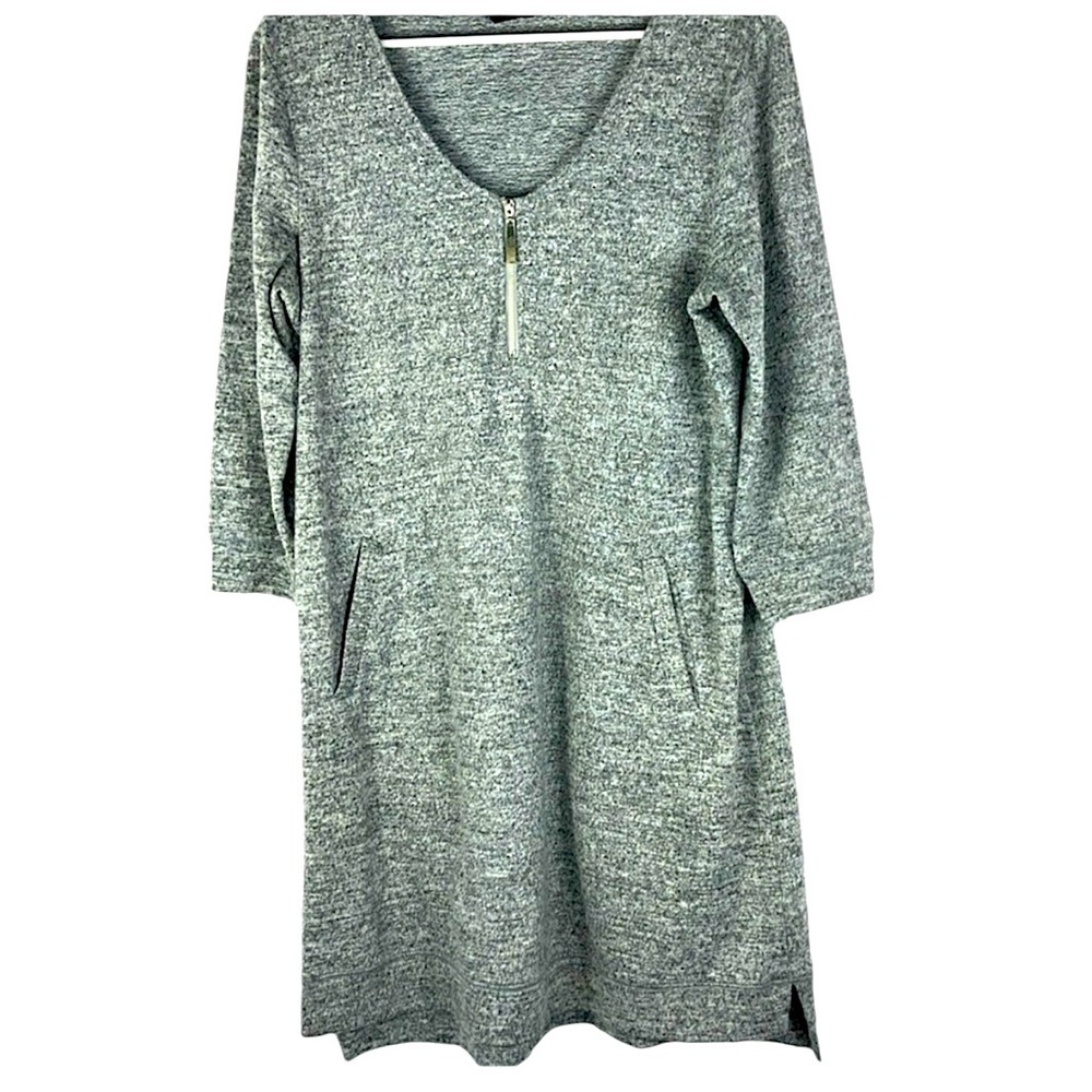 Tacera long sleeve popover dress with pockets leisure Sz M